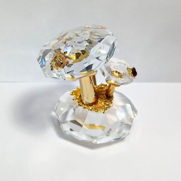 Swarovski 32% Full Lead Crystal Strass Collection Mushrooms & Ladybugs Orig Box - Picture 4 of 11